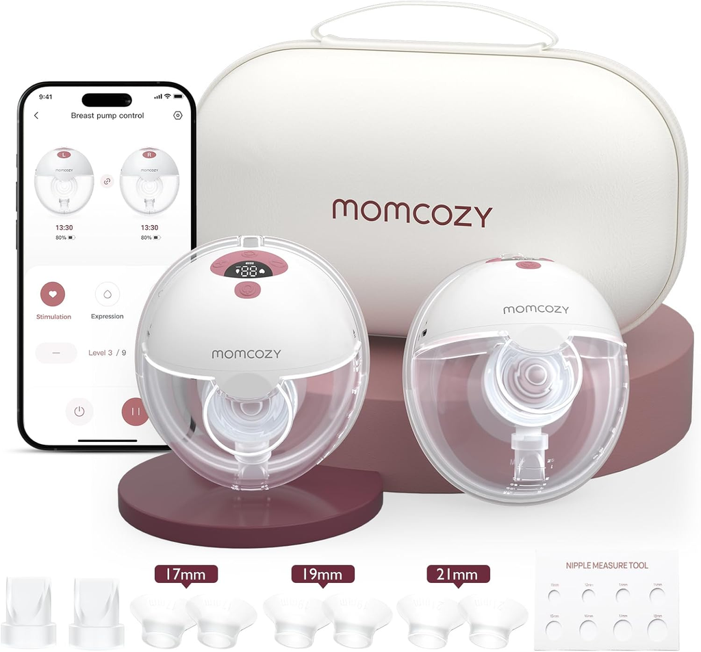 Smart Wearable Breast Pump, Hands-Free Wireless Electric Breast Pump with App Control