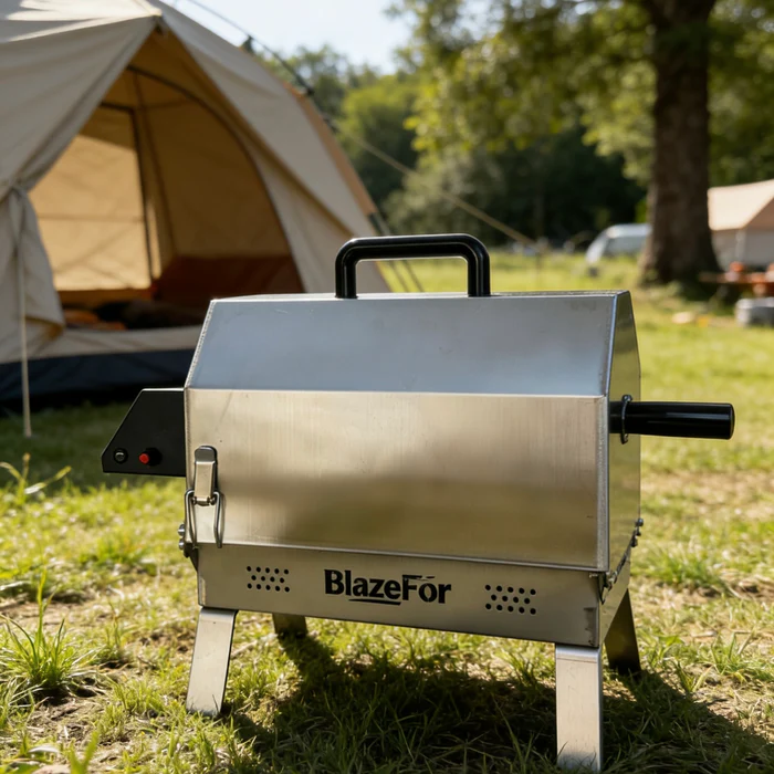 Electric Rotating Oven, 360° Rotisserie Grill Oven with Adjustable Temperature Control for BBQ, Roasting & Outdoor Cooking