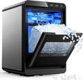 40lbs Nugget Ice Maker Countertop, Self-Cleaning Sonic Pebble Ice Maker Machine for Home