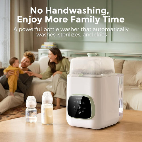 Baby Bottle Washer Sterilizer and Dryer, All-in-One Automatic Bottle Cleaning Machine