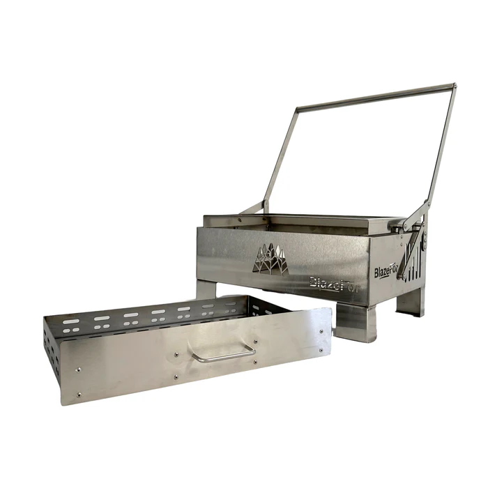 Premium Box-Style Rotating Charcoal Grill, 360° BBQ Grill with Adjustable Heat Control for Outdoor Cooking, Backyard & Camping