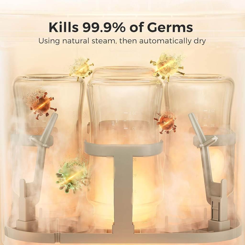 Baby Bottle Washer Sterilizer and Dryer, All-in-One Automatic Bottle Cleaning Machine
