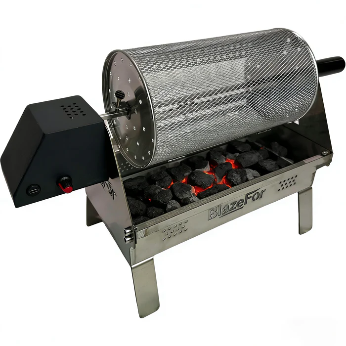 Electric Rotating Oven, 360° Rotisserie Grill Oven with Adjustable Temperature Control for BBQ, Roasting & Outdoor Cooking