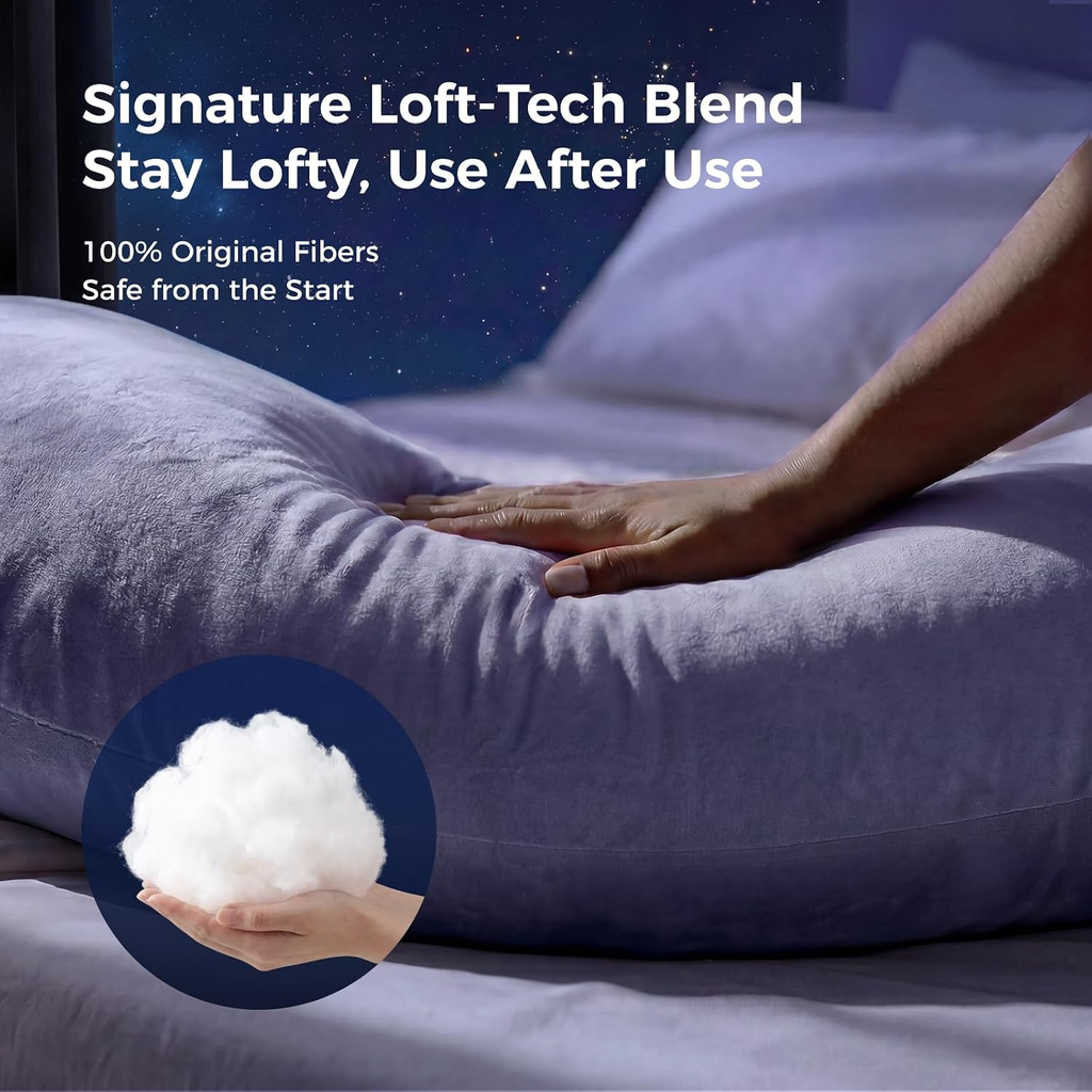 Pregnancy Pillow for Sleeping, U Shaped Full Body Maternity Pillow with Back, Belly & Leg Support