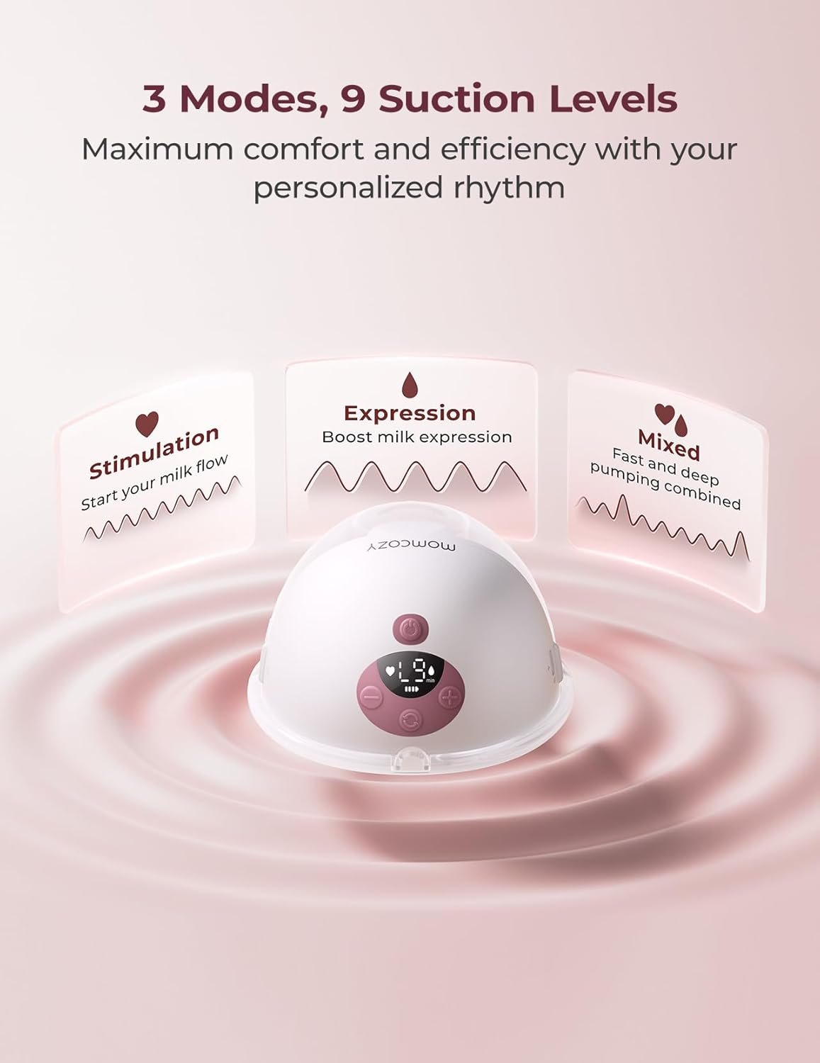 Smart Wearable Breast Pump, Hands-Free Wireless Electric Breast Pump with App Control