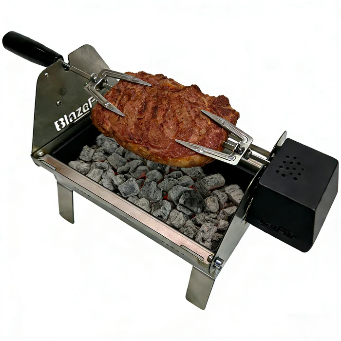 Electric Rotating Oven, 360° Rotisserie Grill Oven with Adjustable Temperature Control for BBQ, Roasting & Outdoor Cooking