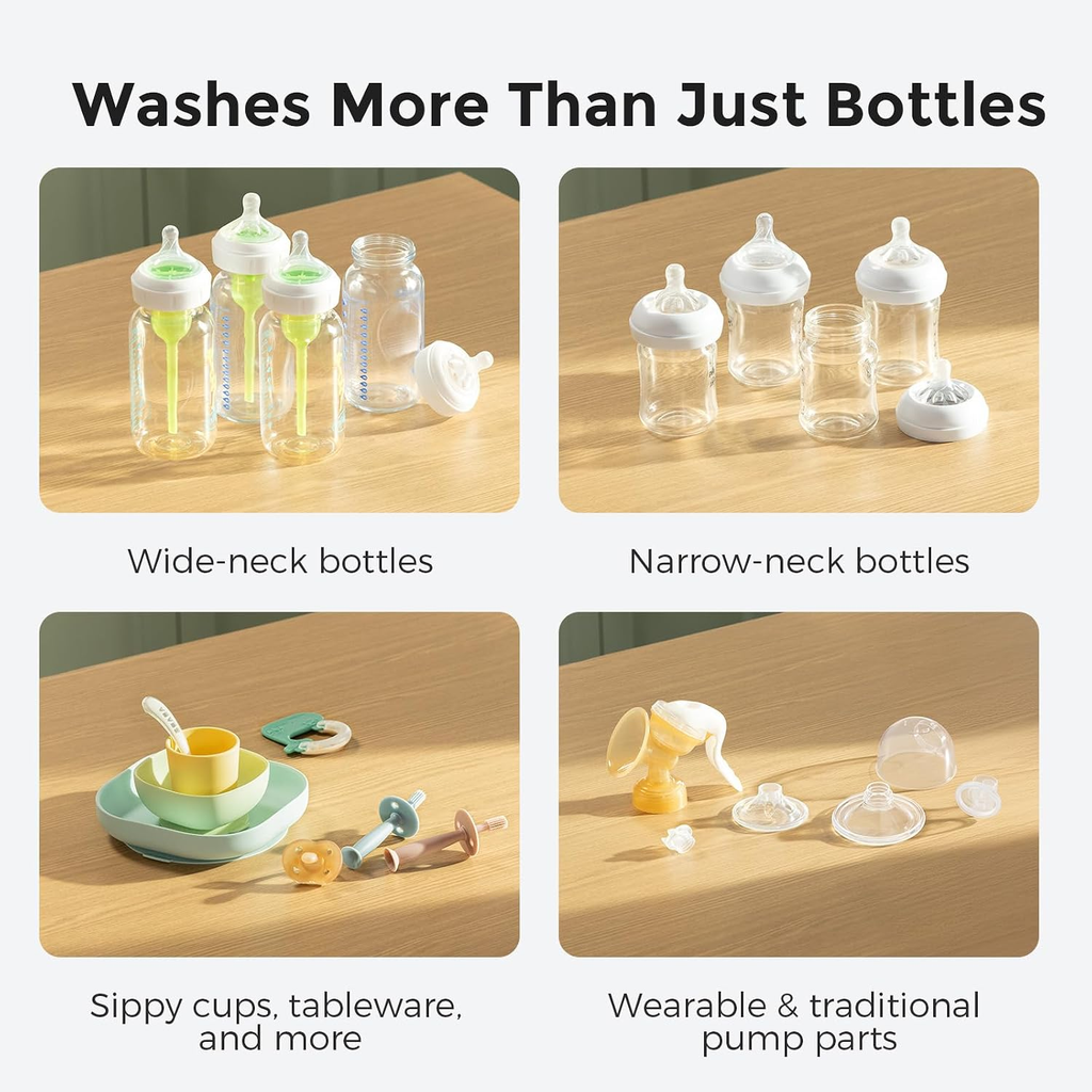 Baby Bottle Washer Sterilizer and Dryer, All-in-One Automatic Bottle Cleaning Machine