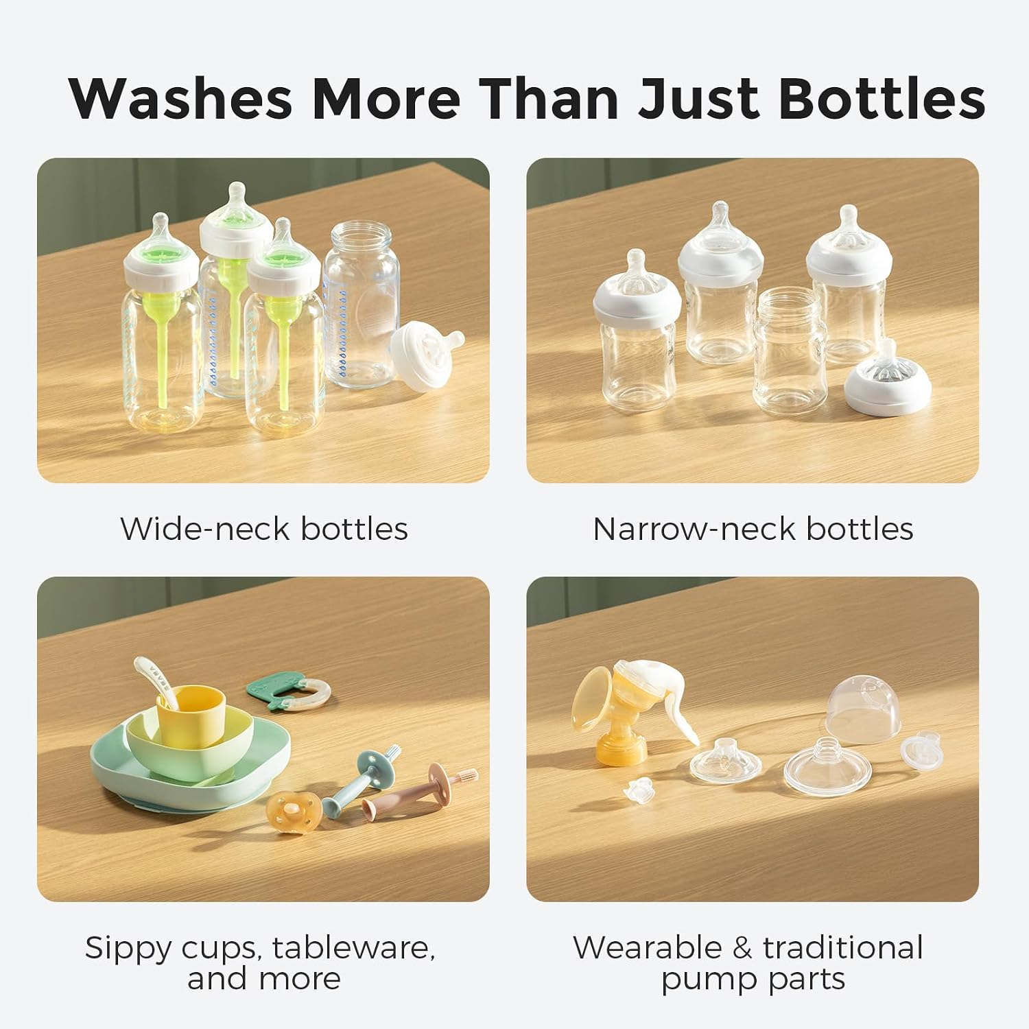 Baby Bottle Washer Sterilizer and Dryer, All-in-One Automatic Bottle Cleaning Machine