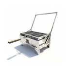 Premium Box-Style Rotating Charcoal Grill, 360° BBQ Grill with Adjustable Heat Control for Outdoor Cooking, Backyard & Camping