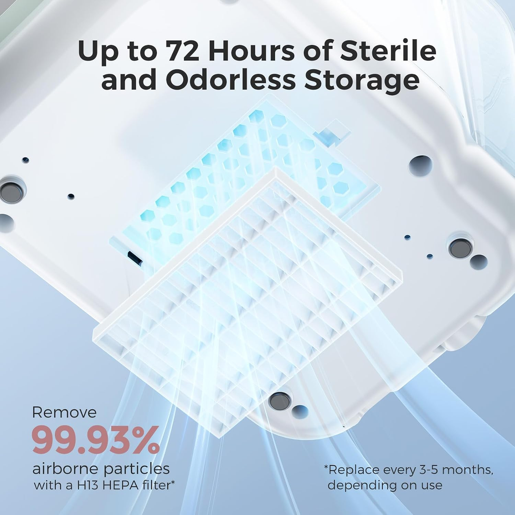 Baby Bottle Washer Sterilizer and Dryer, All-in-One Automatic Bottle Cleaning Machine
