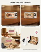 5" 1080P Smart Baby Monitor Camera with Cry Detection, Night Vision & Two-Way Talk