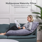 Pregnancy Pillow for Sleeping, U Shaped Full Body Maternity Pillow with Back, Belly & Leg Support